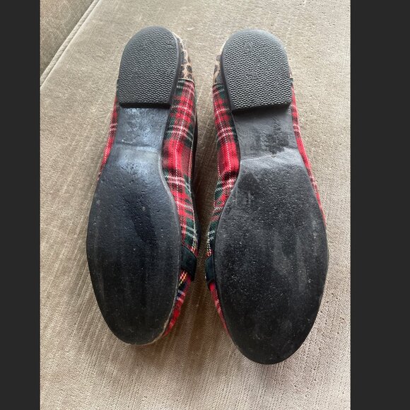 Beverly Feldman plaid jeweled slip on flats - Picture 4 of 8